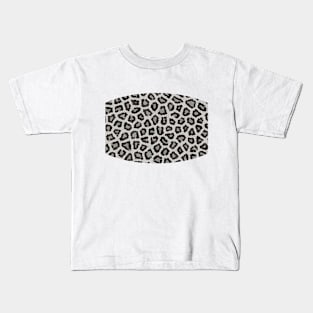 Grey Leopard Print Kids T-Shirt